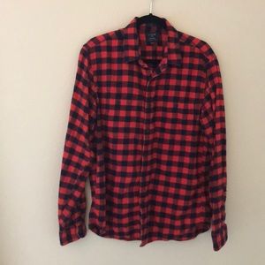 J crew slim flannel Navy/Red
